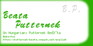 beata putternek business card